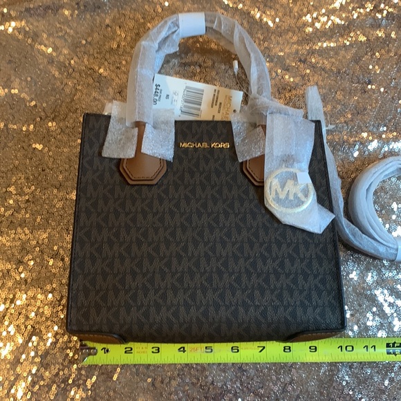 Michael Kors Mercer Medium Messenger Brown NEW - Picture 4 of 12